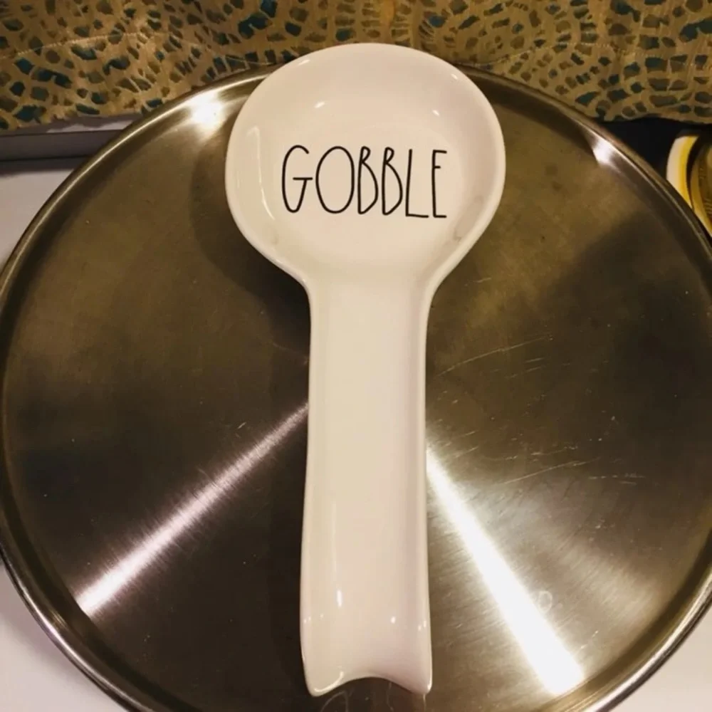 Rae Dunn Spoon Rest GOBBLE Thanksgiving NWT
